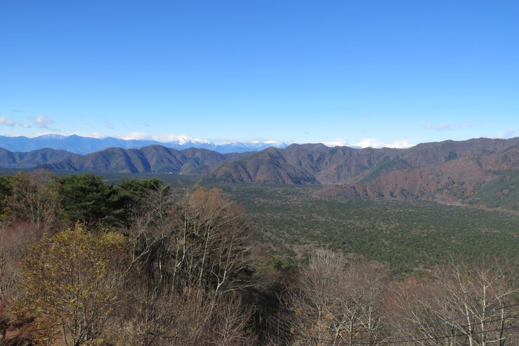 遠方に南アルプス